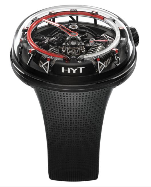 Replica HYT H²0 Black DLC Red 251-AD-461-RF-RU Watch